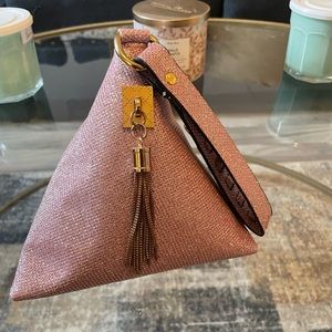 Pink Glittery Mini Handbag Wristlet